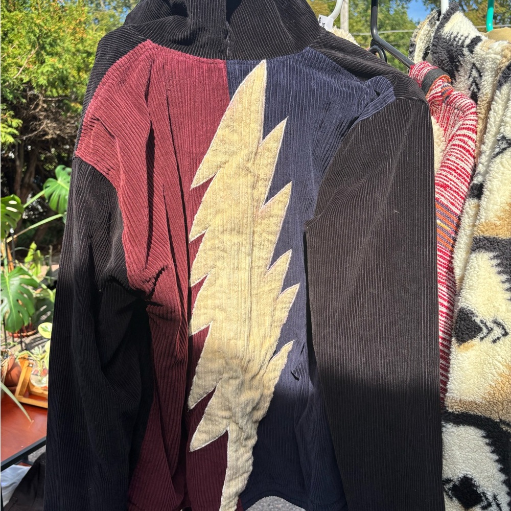 Black Corduroy Jacket with Stealie
